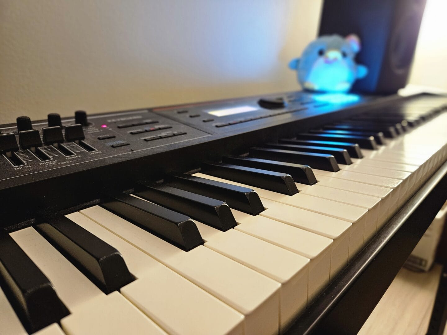 Keys on a keyboard used by Audio Engineering & Production Grad, Sam McElroy to create and compose music.  