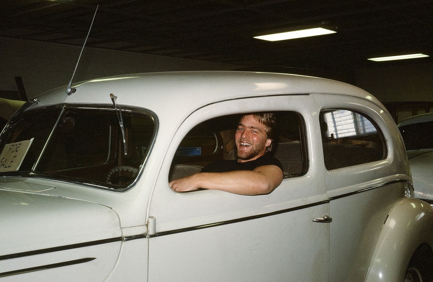 Actor Roark Critchlow on the set of American Graffiti. 