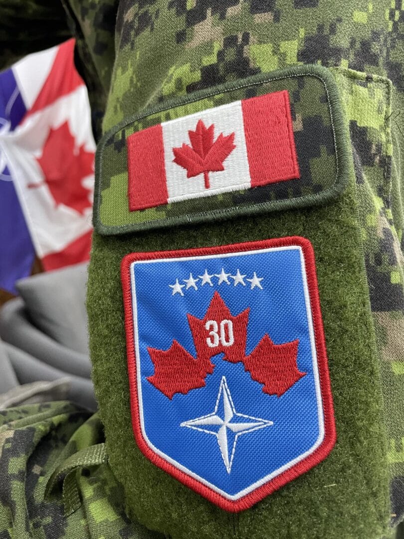 Patch design for the Canadian Army, designed by Centre for Arts and Technology Graphic & Web Design Grad, David Fenoulhet. 