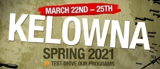 A poster with the words kelowna spring 2021.