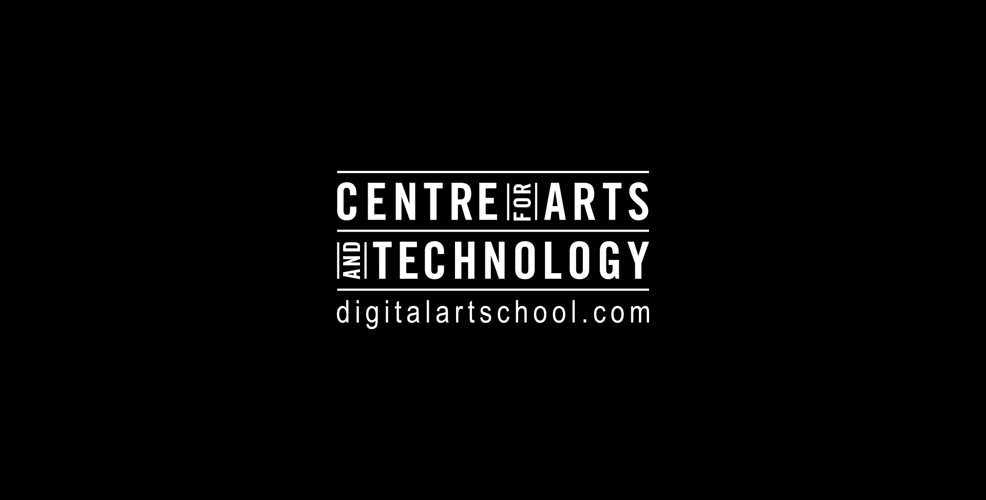 A black background with the words centre for arts and technology.