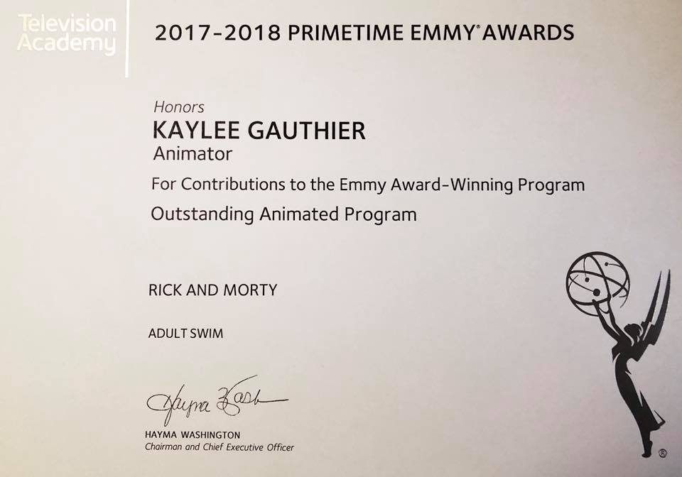 Primetime emmy awards 2017 - kaylee gaulter.