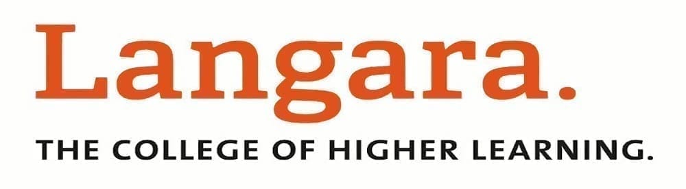 Langara the college of higher learning logo.