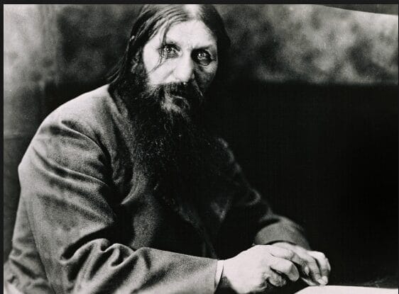 Actor Roark Critchlow playing Rasputin in the biopic. 