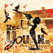 A poster with the words'reel youth'on it.